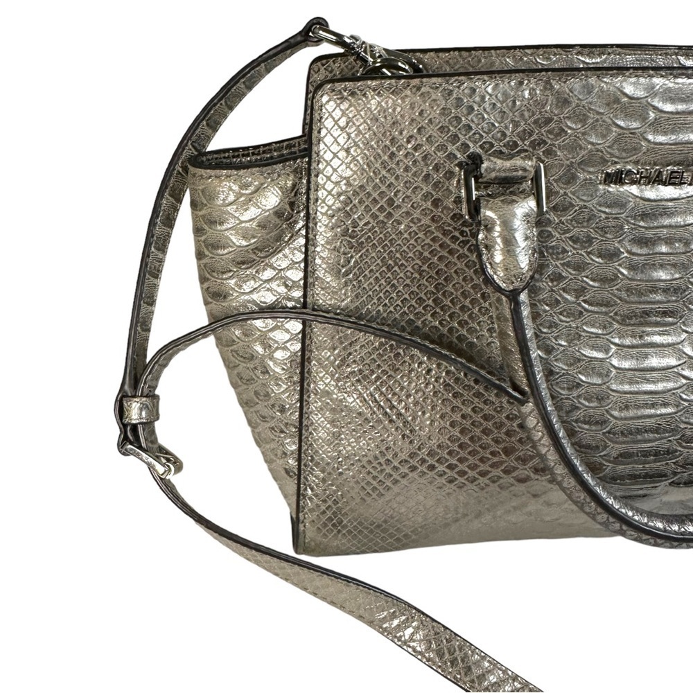 Michael Michael Kors Metallic Silver Python Embos… - image 5